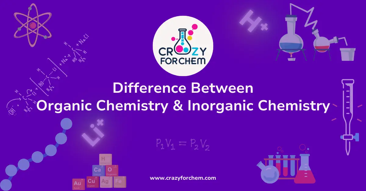 difference between organic and inorganic chemistry