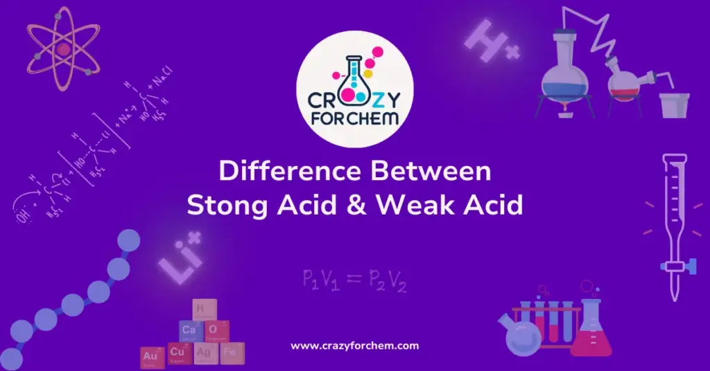 difference between strong and weak acids