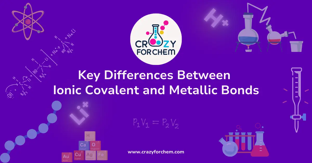 Differences Between Ionic Covalent and Metallic Bonds
