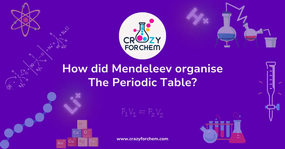 How did Mendeleev organise the Periodic Table?