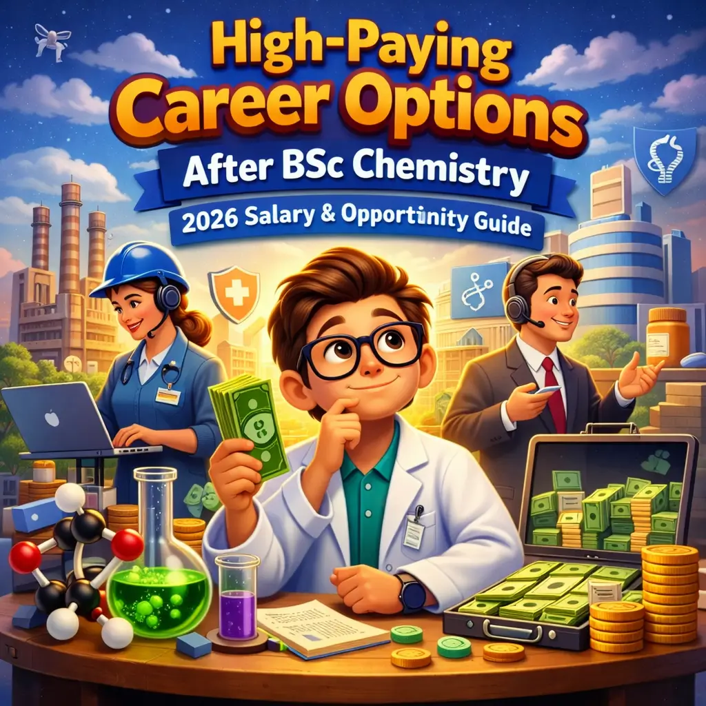 High-paying career options after BSc Chemistry 2026 guide by Crazy For Chem.